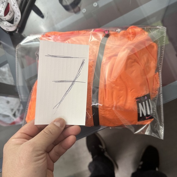 nike windbreaker jacket wome's size 1X JUST DO IT orange pullover lightweight - Picture 12 of 12